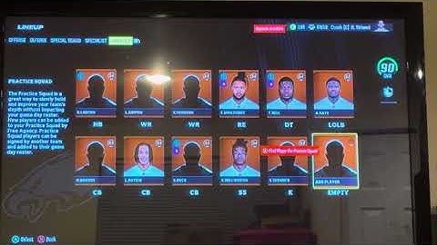 How To Sign A Player To Your Practice Squad On Franchise Mode On Madden 25