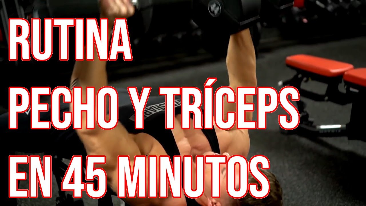 💥 RUTINA DE PECHO Y TRÍCEPS en 45 minutos RUTINA EXPRESS - YouTube