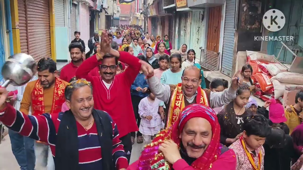 Part 2 phoolon ki manmohak Holi Shri Radha Rani ki Prabhat feri mein Atrauli mein 26.2.2026