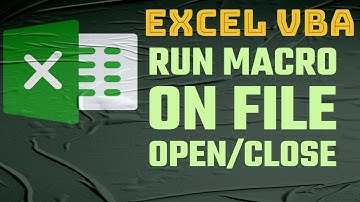 VBA - Run a macro when a file opens or closes!