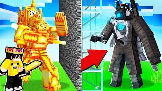 TİTAN CLOCK MAN VS TİTAN CAMERA MAN - Minecraft