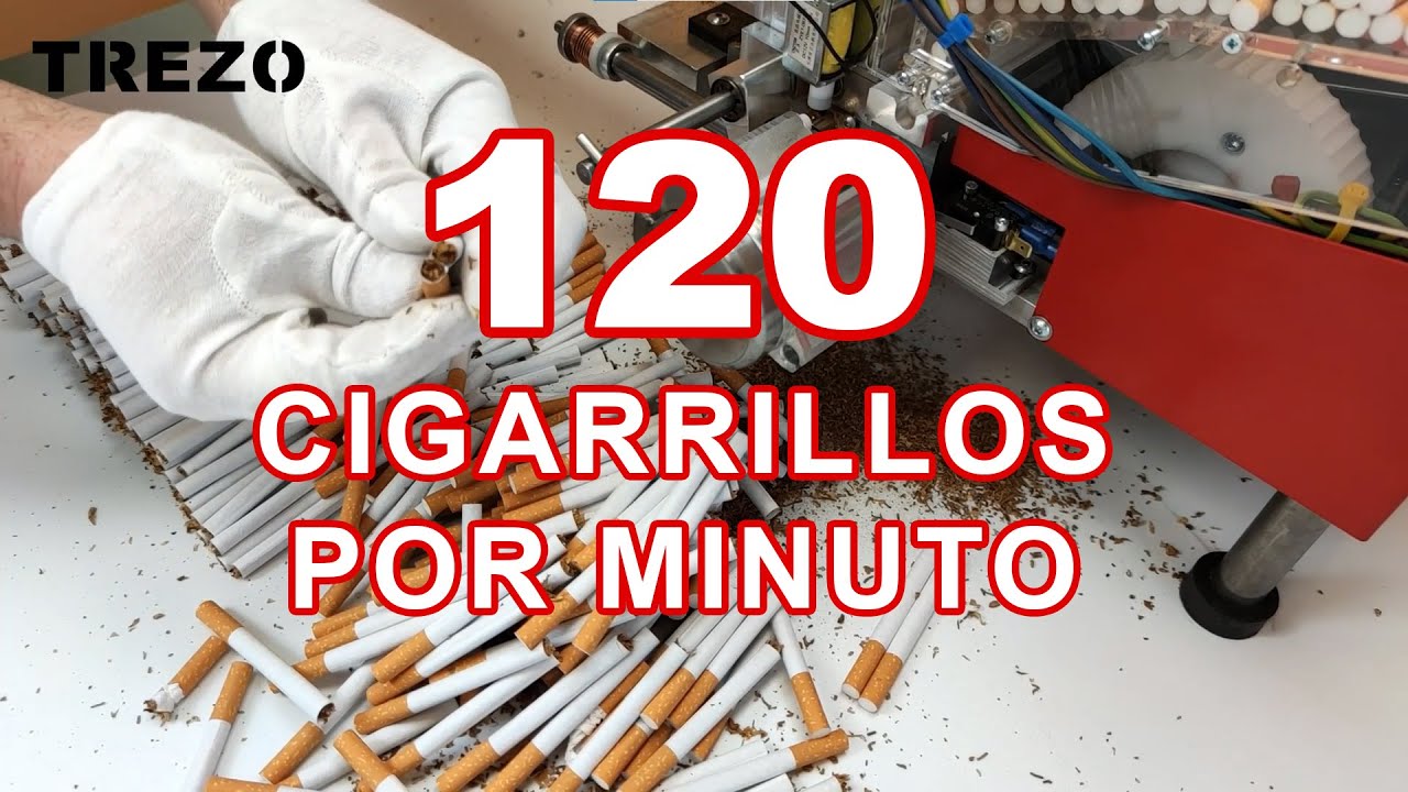 120 cigarrillos por minuto - Máquina para fabricar cigarrillos Trezo 1000  Turbo 