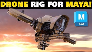 Rigged 3D DRONE for Maya!