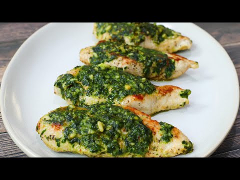 Video: Filete De Pollo A La Crema Con Pesto De Albahaca