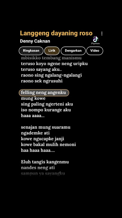 LDR - Langgeng Dayaning Roso | Denny Caknan | Lirik lagu jawa