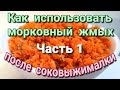 Что приготовить из морковного жмыха после соковыжималки? Идеи блюд со жмыхом Часть 1.