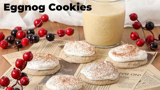 Homemade Eggnog Cookies with Buttercream Frosting