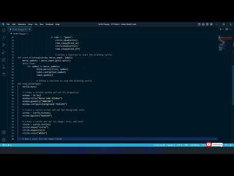 Creating a Morse Code Blinker with Python Turtle and Tkinter GUI