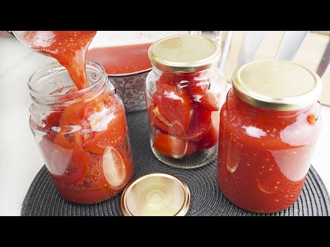 WITHOUT vinegar and sterilization, delicious tomatoes in tomato juice in winter as in summer #197