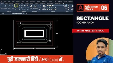AutoCAD Rectangle Command with All Master Trick in Hindi | Khalid Mahmud | #autocad
