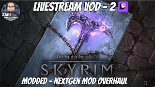 🔴 Skyrim - Modded Gameplay // Twitch Vod #2 - [NGVO - Crazy Visual Overhaul Mod] 👀