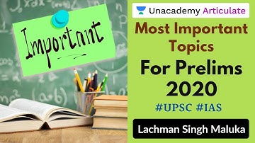 Most Important Topics for Prelims 2020/21 | By Lachman Singh Maluka | UPSC CSE/IAS