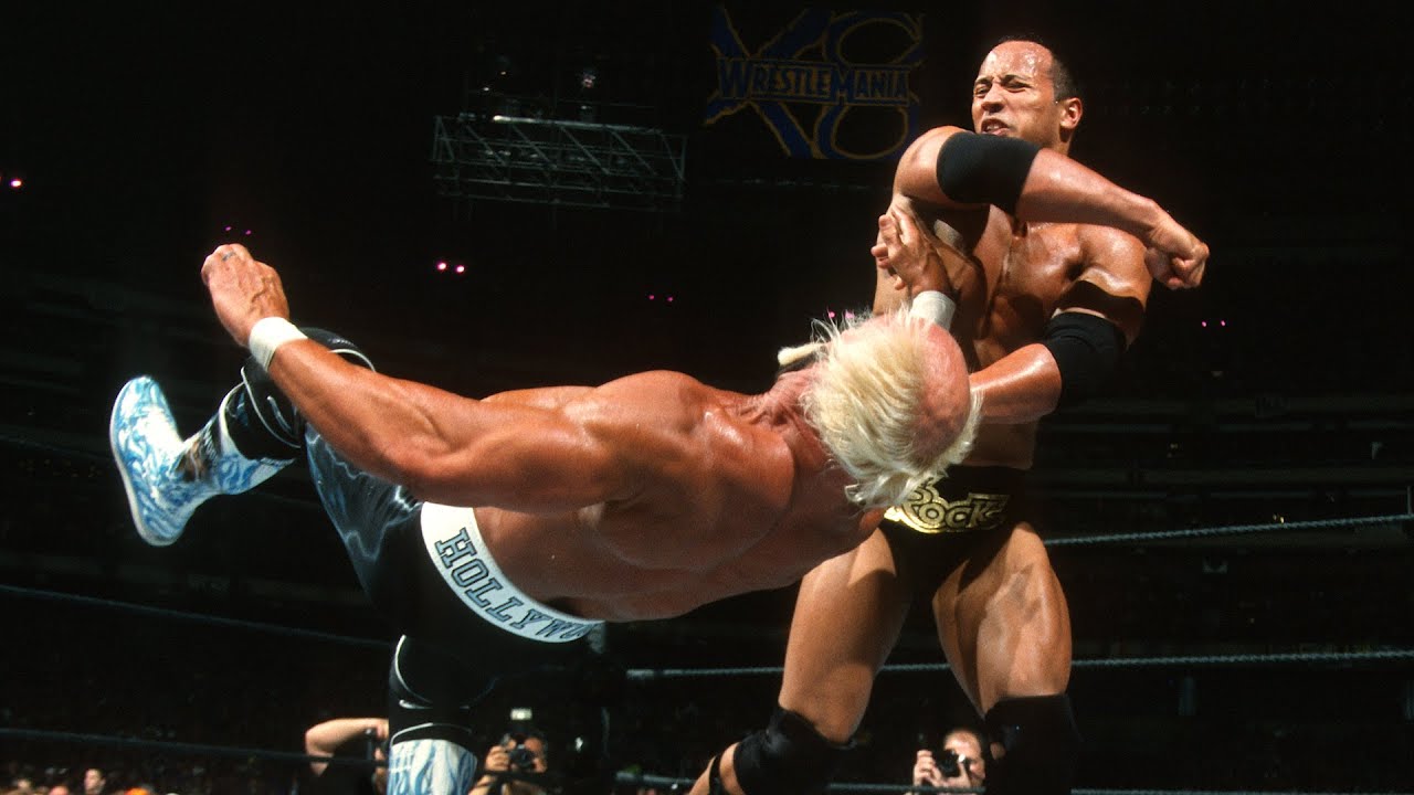 The Rock vs. Hollywood Hogan: WrestleMania X8 - YouTube