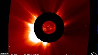 AIA 304, LASCO C2 (2014-12-12 15:36:19 - 2014-12-13 14:55:07 UTC)
