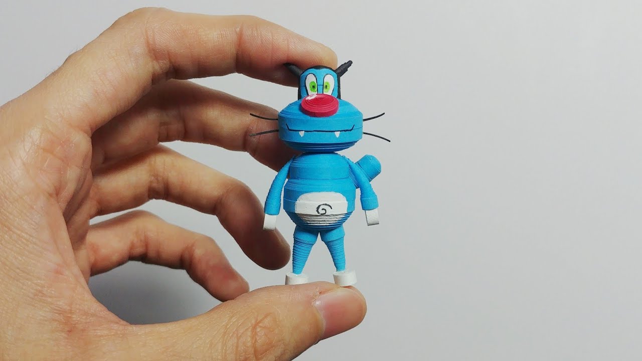 How To Make 3D Quilling Oggy /Artoholic / 3D Quilling YouTube