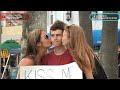 【キス/衝撃】素直にキスを求めたら人々はキスをしてくれるのか!?