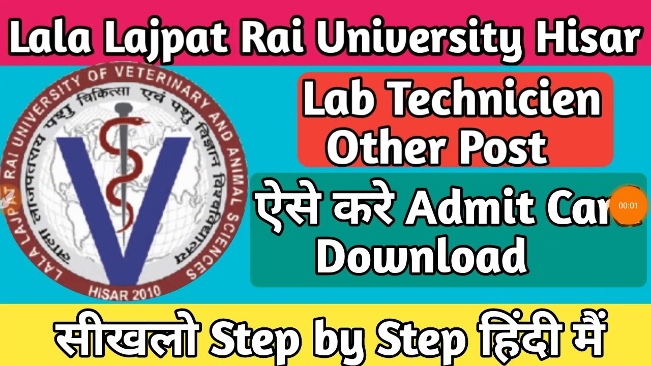 How to download Luvas hisar Lab technician Admit card 2019।।  by Lalit sharma