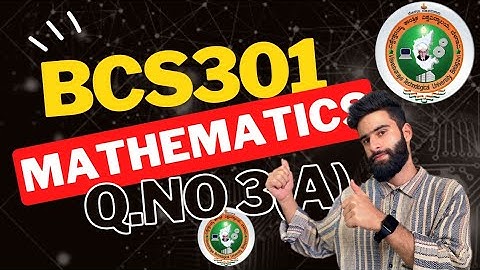 BMATCS301 Module 2 Joint Probability Distribution|Q.No 3(a) Solved