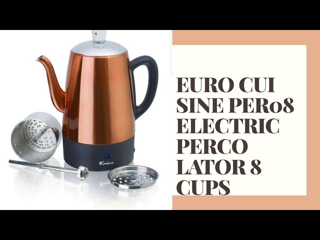 Euro Cuisine PER08 Stainless Steel Percolator, 8 cups