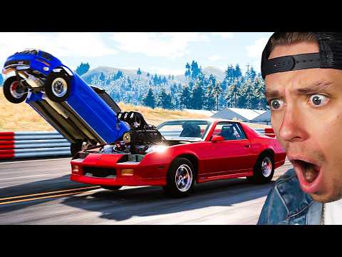 Reacting To Drag Race Crashes in beamNG