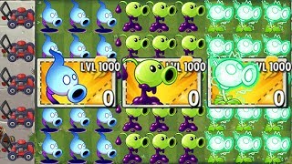 100% NEW Pea Plant LEVEL 1000 Power-Up! in Plants vs Zombies 2
