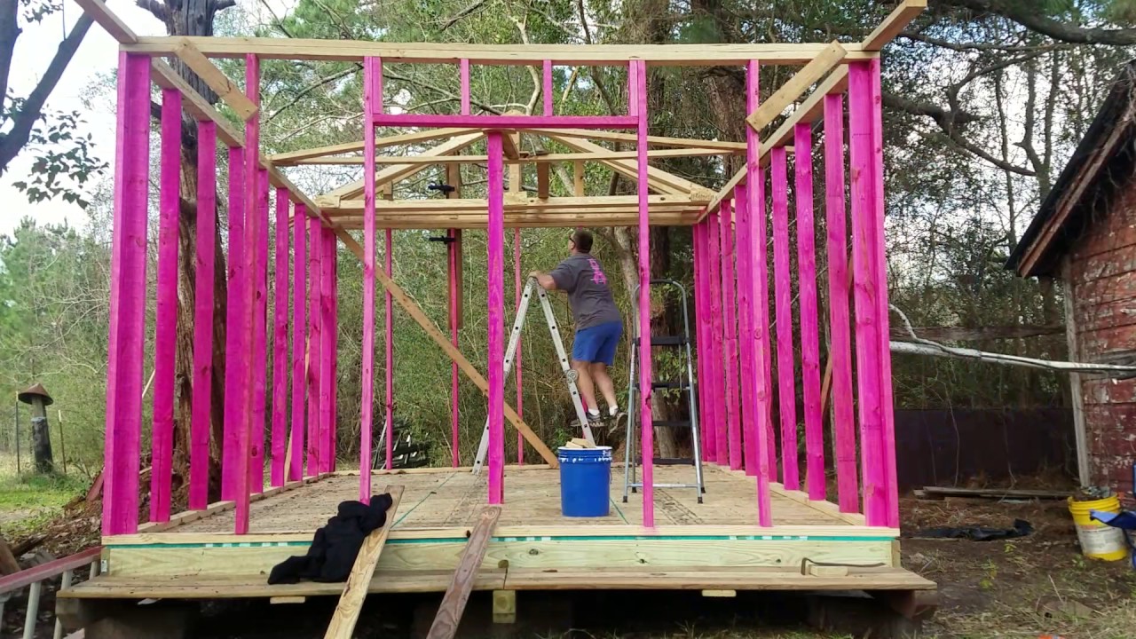 12x16 shed trusses hyperlaps - youtube