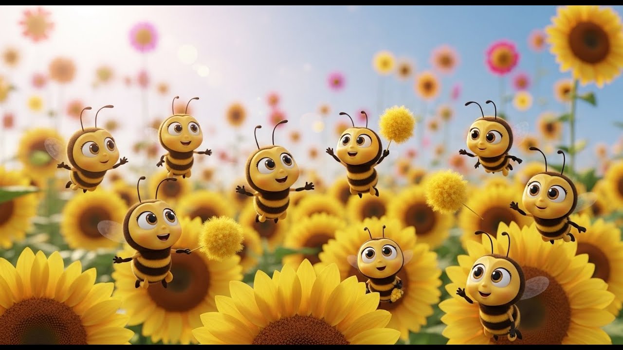Counting Busy Bees in the Flower Field 🐝 | Fun Learning Adventure Kids | Preschool Educational Video
