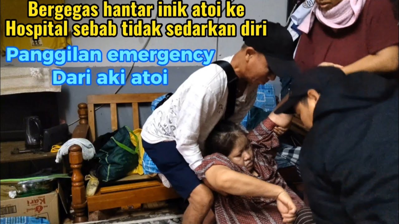 bergegas dari tempat kerja hantar inik atoi tidak sedarkan diri ke hospital emergency.
