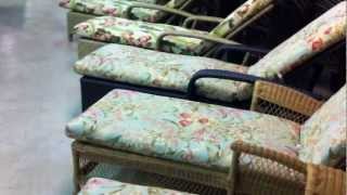 In this video you will see out CLEARANCE Section of Brown Jordan Chaise Lounges. We have in both Sea grass or Mahogany 