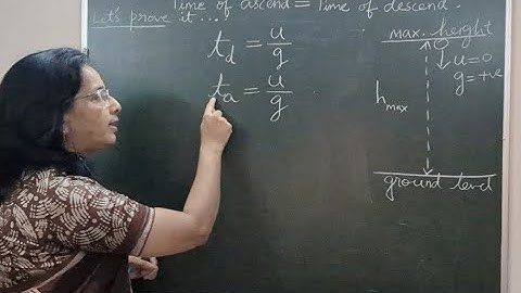 Kinematics : Derivation of " Time of ascend = Time of descend "I #pearsoniitfoundation class 9