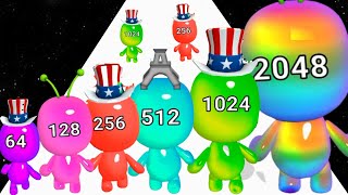Man Runner 2048 (vs) Cube Run 2048 - Gameplay Android (Max Level, Math Game) New Update