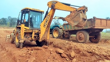 jcb3dx machine backhoe amazing tractor loading unloading fornt bucket khudai #jcb #viral #trending