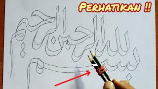 TEKNIK DASAR MENULIS KALIGRAFI DENGAN DUA PENSIL