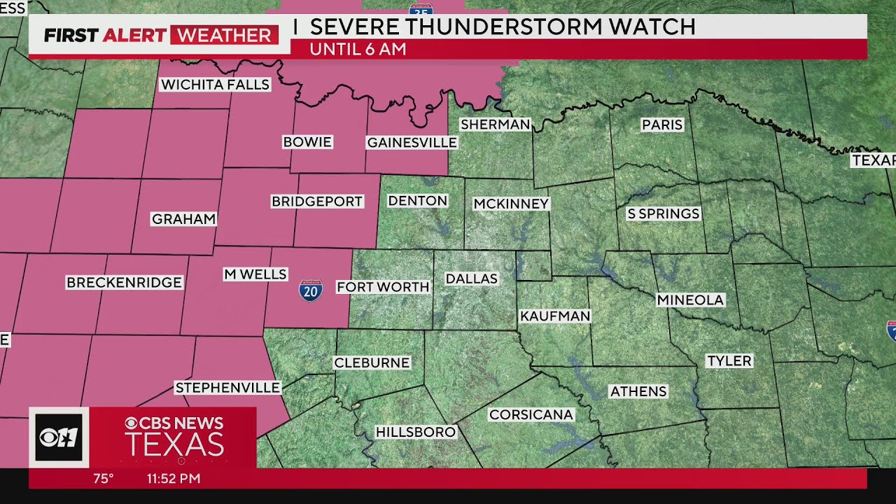 First Alert Weather: Parts of North Texas under severe thunderstorm ...