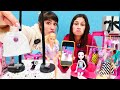Barbie oyunları! Ayşe ve Ümit Barbie'nin Mağazasına alarm ve güvenlik kamerası takıyor!