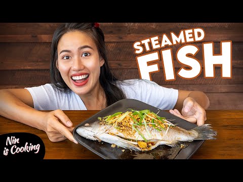 How to Cook a Whole SEA BASS Fish | Thai Fish