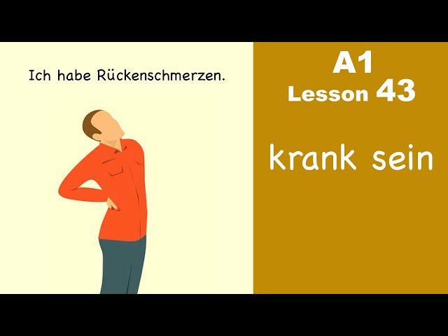 Learn German | krank sein | German for beginners | A1 - Lesson 43 class=