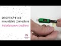 Connecteur optique montable sur site droptic  instructions dinstallation  telenco networks
