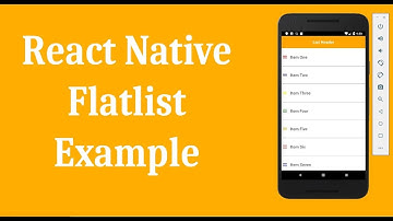 React Native Flatlist Example - Rendering Simple List