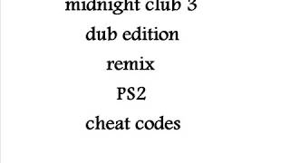 midnight club 3 dub edition remix ps2 cheats