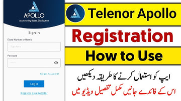 Telenor Apollo Create account | telenor apollo ki information