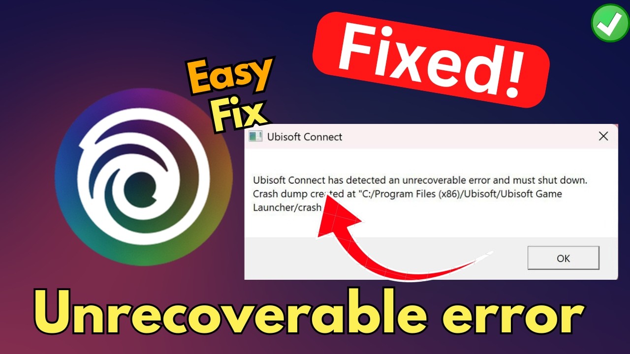 Ubisoft Down Ubisoft has detected an unrecoverable error and must shutdown fix - YouTube