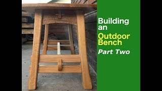 This is part 2 of a white oak bench I built for my porch. We