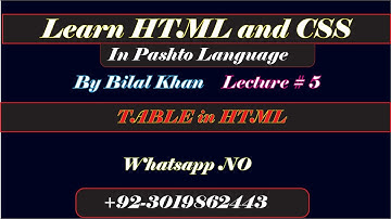 class 5 | Master HTML Tables | A Beginner’s Guide to Table Creation
