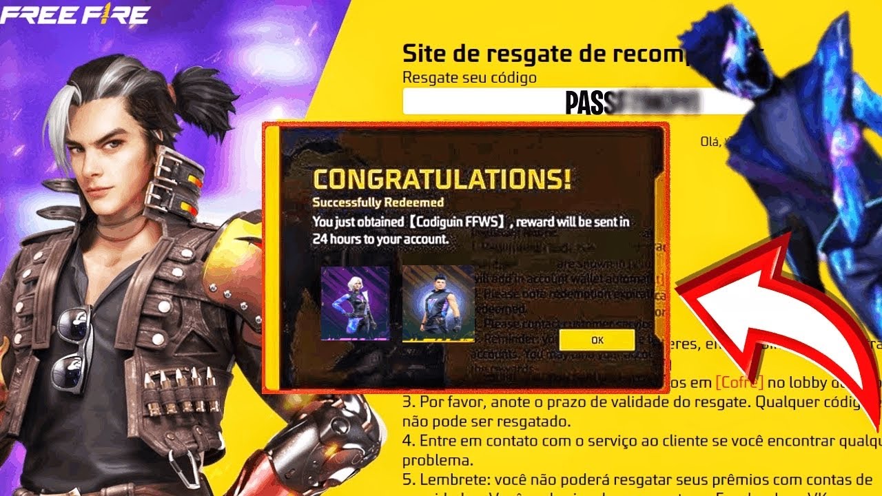 VAZOU! RESGATE O CODIGUIN PASSE BOOYAH! VEJA COMO RESGATAR CODIGO INFINITO 2023  FREE FIRE universal 