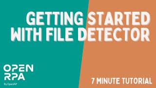 Creating your first file detector