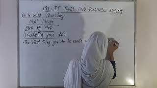 Ms WORD PROCESSING Chapter  4 WORD PROCESSING – Mail Merge