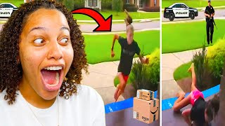 Karen Gets Instant Karma After Stealing Package.. (BIG MISTAKE)