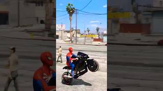 HOMEM ARANHA DANDO GRAU DE MOTO NO GTA #gta5 #shorts