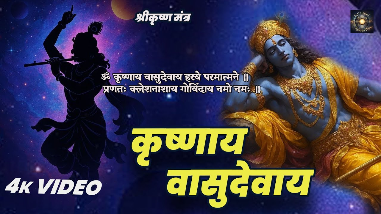 🌸 Powerful Krishna Mantra | Krishnaya Vasudevaya | Destroy Negativity & Bring Peace 🌼